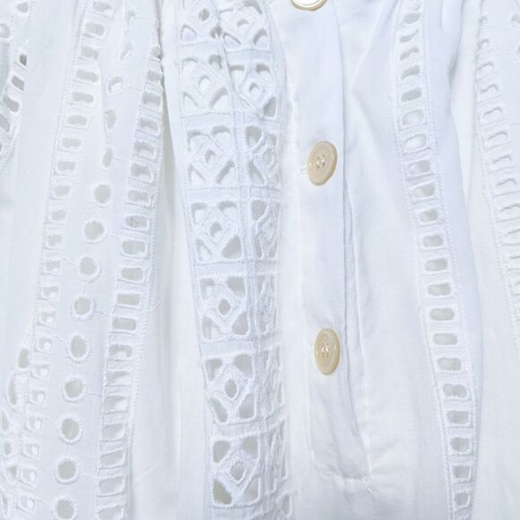 NWT CARON CALLAHAN Amelia Eyelet Midi Dress L - Picture 8 of 9